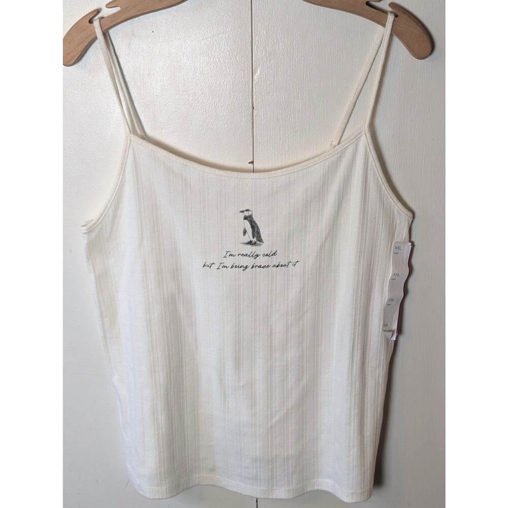 Wild Fable Cream Penguin Cami XXL